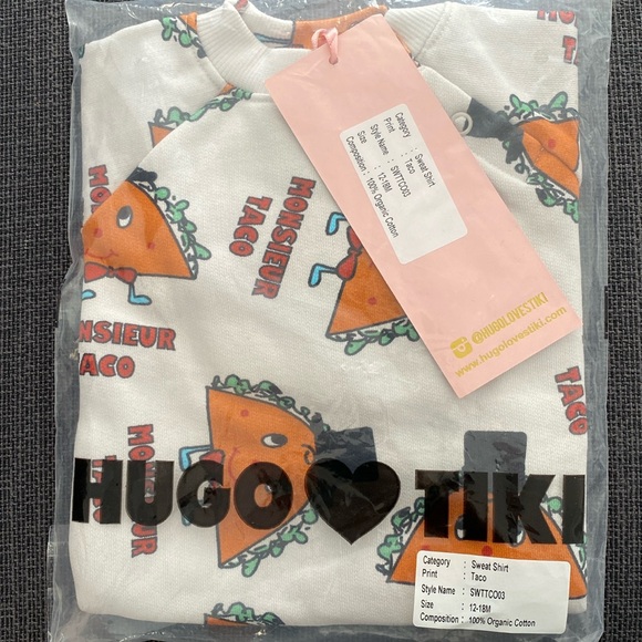 Hugo Loves Tiki Taco Sweatshirt NWT - Picture 3 of 4